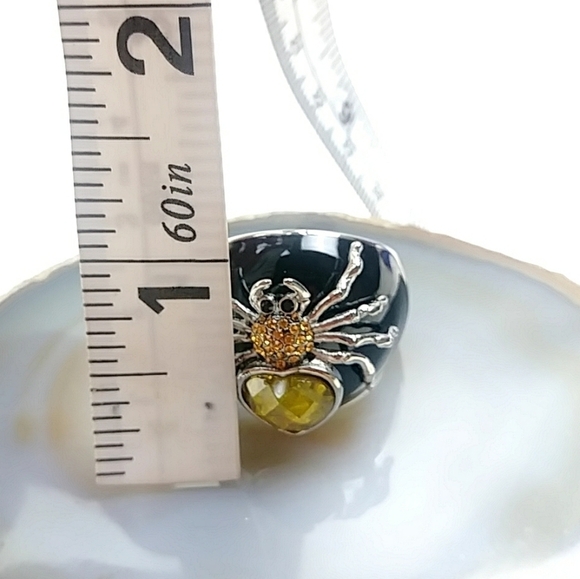 Women's Gothic Witchy Spider Ring Hypoallergenic Stainless Steel - Picture 9 of 13